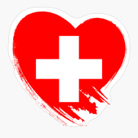 Switzerland Swiss Heart Love Flag