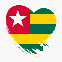 Togo Togolese Heart Love Flag