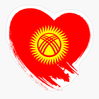 Kyrgyzstan Kirghiz Kyrgyz Heart Love Flag