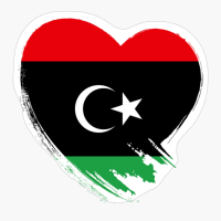 Libya Libyan Heart Love Flag