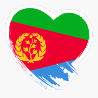 Eritrea Eritrean Heart Love Flag
