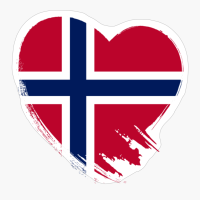 Norway Norwegian Heart Love Flag