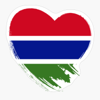 Gambia Gambian Heart Love Flag