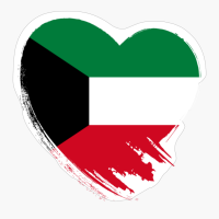 Kuwait Kuwaiti Heart Love Flag