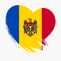 Moldova Moldovan Heart Love Flag