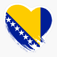 Bosnia Bosnian Heart Love Flag