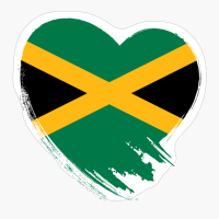 Jamaican Jamaica Heart Love Flag