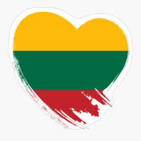 Lithuania Lithuanian Heart Love Flag