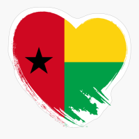 Guinea-Bissau Bissau-Guinean Heart Love Flag