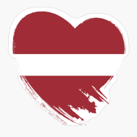 Latvia Latvian Heart Love Flag