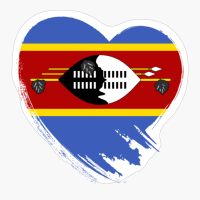 Eswatini Eswatinian Swaziland Swazilan Heart Love Flag