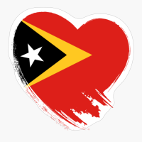 East Timor Timor-Leste East Timorese Heart Love Flag