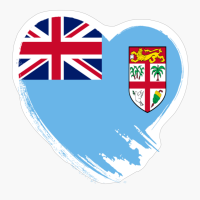 Fiji Fijian Heart Love Flag