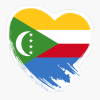Comoros Comorian Heart Love Flag