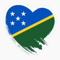 Solomon Islands Salomonense Heart Love Flag