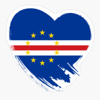 Cape Verde Cape Verdean Heart Love Flag
