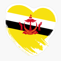 Brunei Bruneian Heart Love Flag