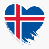 Iceland Icelandic Heart Love Flag