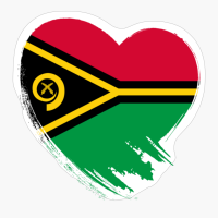 Vanuatu Vanuan Heart Love Flag