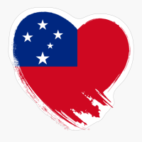 Samoa Samoan Heart Love Flag