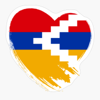 Artsakh Nagorno-Karabakh Heart Love Flag