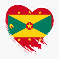 Grenada Grenadian Heart Love Flag