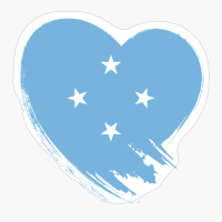 Micronesia Micronesian Heart Love Flag