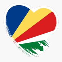 Seychelles Seychellian Heart Love Flag