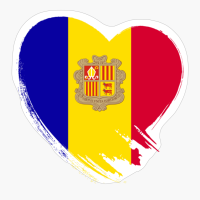 Andorra Andorran Heart Love Flag