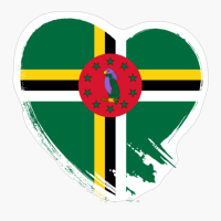 Dominica Dominican Heart Love Flag