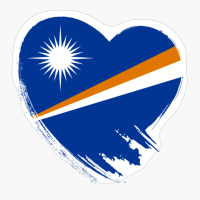 Marshall Islands Marshallian Heart Love Flag