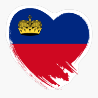 Liechtenstein Liechtensteiner Heart Love Flag