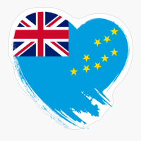 Tuvalu Tuvaluan Heart Love Flag