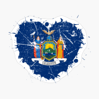 New York State New Yorkian New Yorker Heart Love Flag Pride Heritage Roots