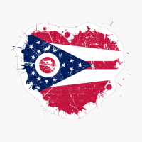Ohio Ohioan Heart Love Flag Pride Heritage Roots
