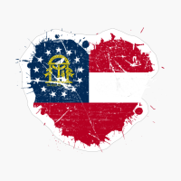 Georgia Georgian Heart Love Flag Pride Heritage Roots