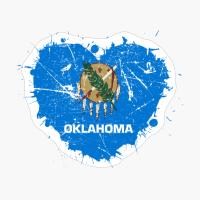 Oklahoma Oklahoman Heart Love Flag Pride Heritage Roots