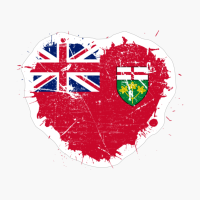 Ontario Ontarian Heart Love Flag Pride Heritage Roots