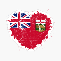 Manitoba Manitoban Heart Love Flag Pride Heritage Roots