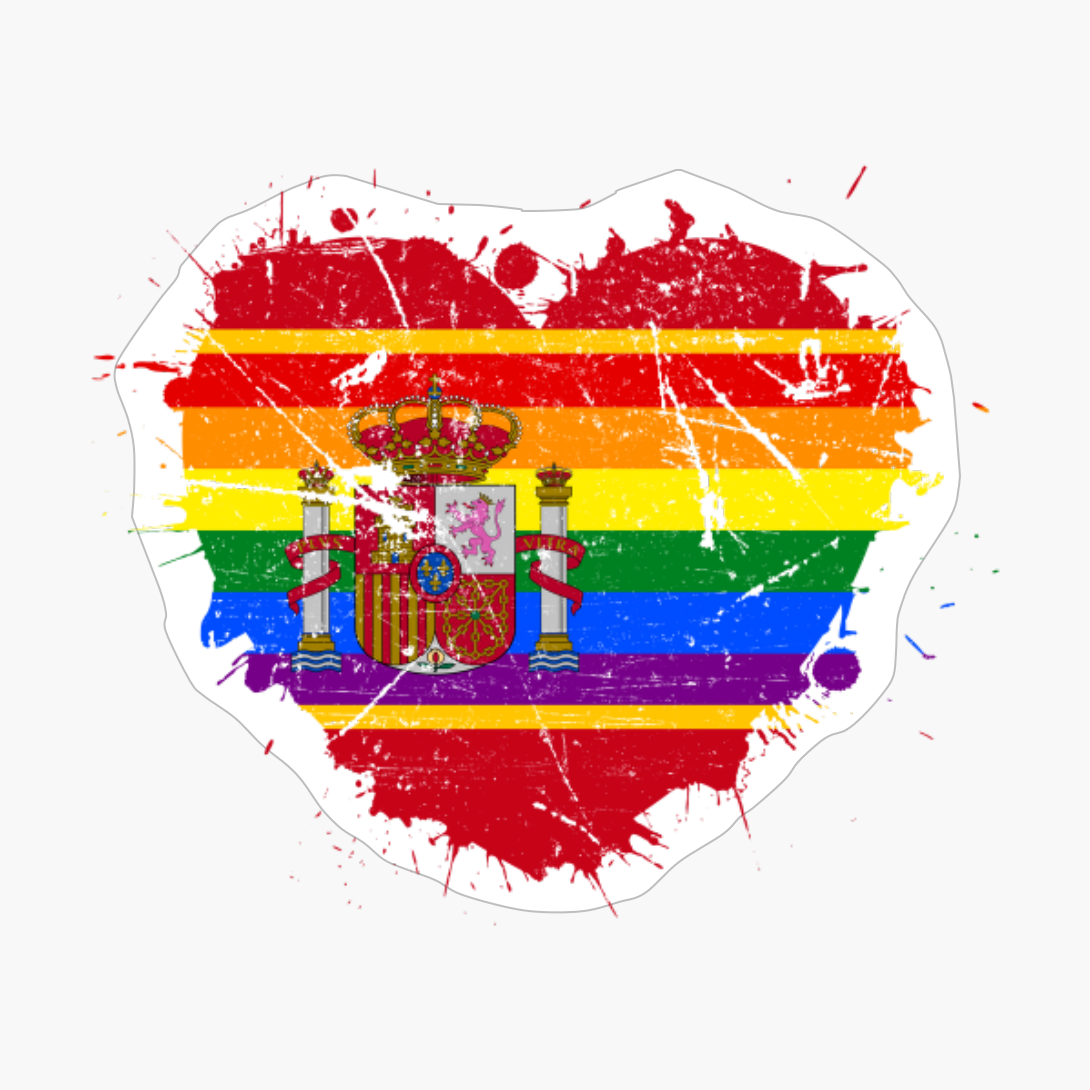 Spain Spanish LGBT LGBTQ Gay Queer Trans Pride Love Flag Pride Heritage Roots
