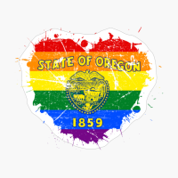 Oregon Oregonian LGBT LGBTQ Gay Queer Trans Pride Love Flag Pride Heritage Roots