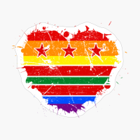 Washington D.C. District Of Columbia Columbian LGBT LGBTQ Gay Queer Trans Pride Love Flag Pride Heritage Roots