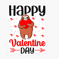Happy Valentine Day Sloth Heart
