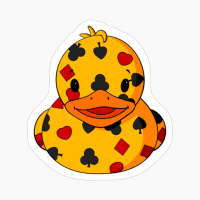 Card Suit Pattern Rubber Duck