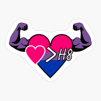 Strong Heart: Love Is Greater Than Hate (Bisexual Pride)