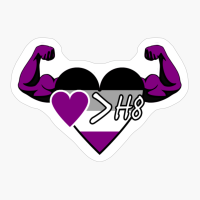 Strong Heart: Love Is Greater Than Hate (Asexual Pride)