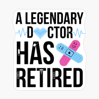 A Legendary Doctor Has Retired. Blue Heart Beats. White Version.