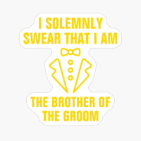 I Solemnly Swear That I Am The Brother Of The Groom