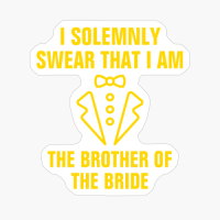 I Solemnly Swear That I Am The Brother Of The Bride