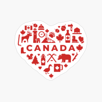 Canada Red Heart Cute Canada Day Canadian